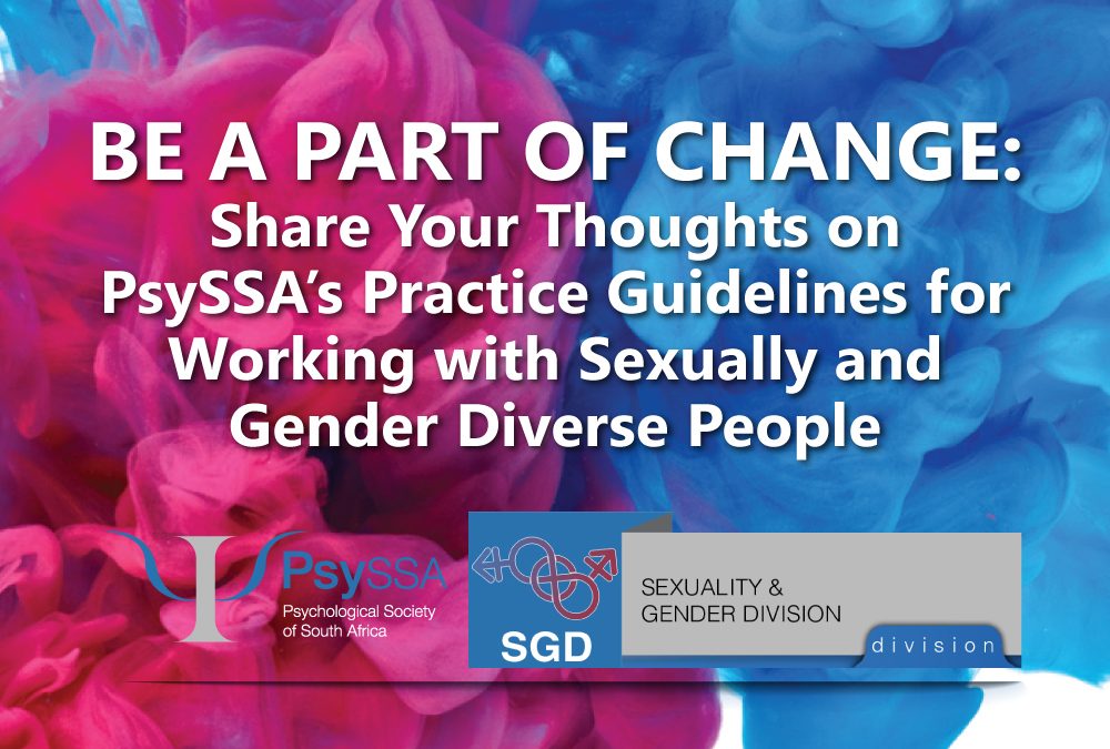 PsySSA Practice Guidelines for Working with Sexually and Gender Diverse People Revision