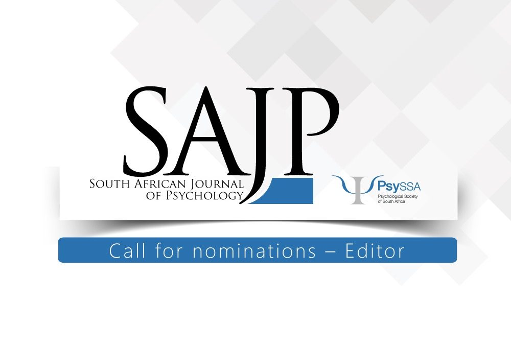 SAJP: Call for Nominations – Editor