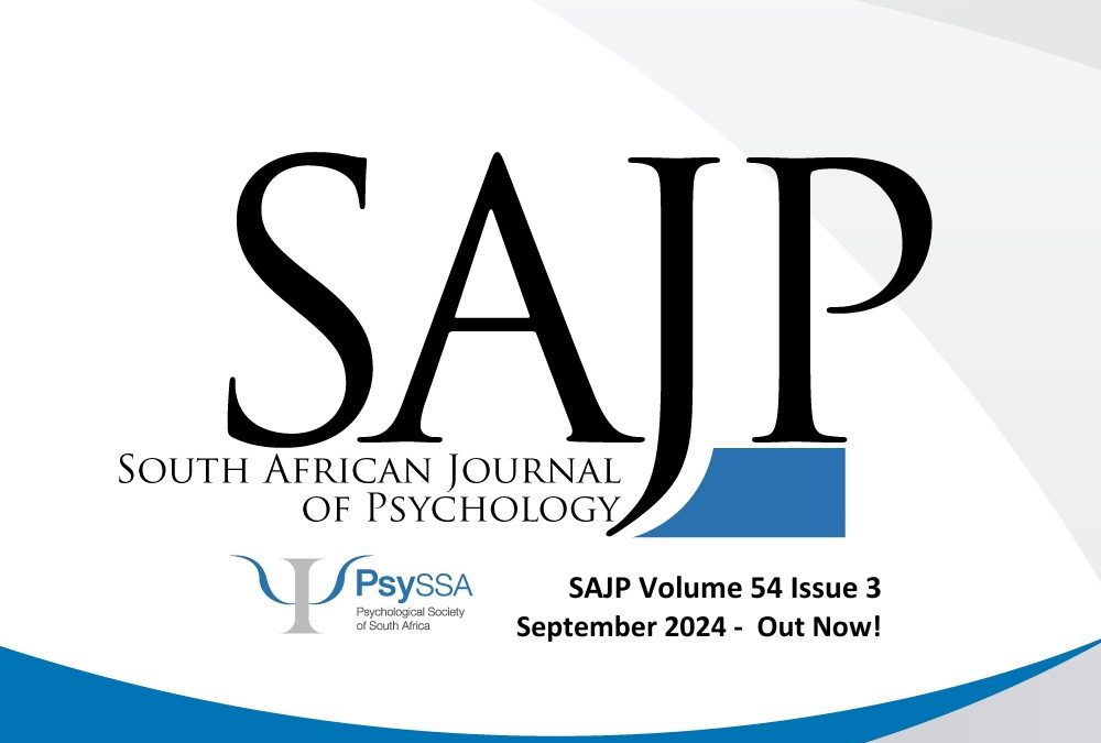 Out Now! SAJP Volume 54 Issue 3: September 2024