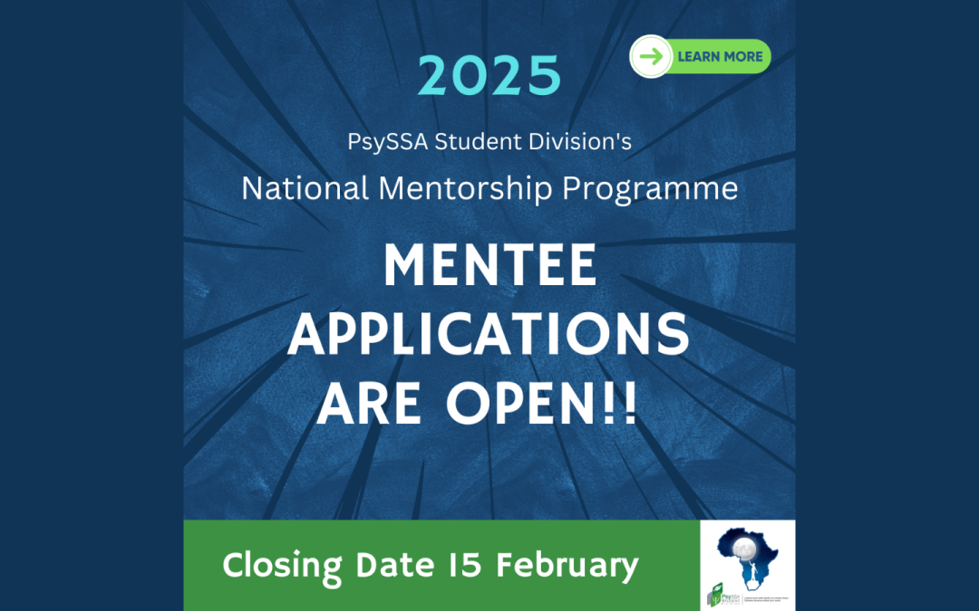 PsySSA SD National Mentorship Programme 2025 Mentee Applications are OPEN!